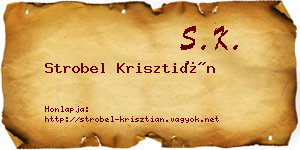 Strobel Krisztián névjegykártya
